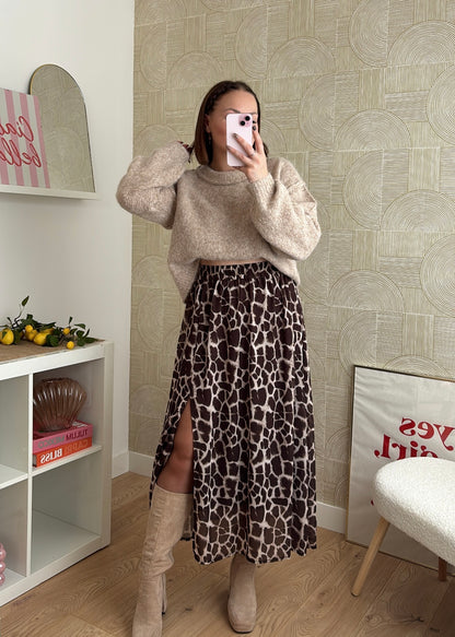 Jupe longue choco - MELLY