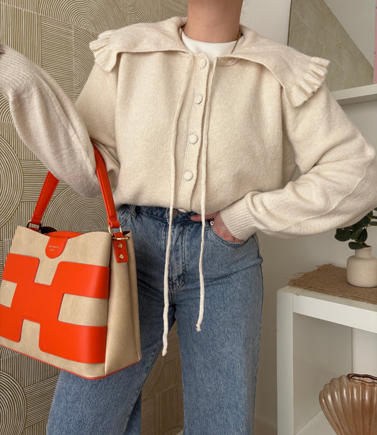 Gilet maille écru - CLAUDIA
