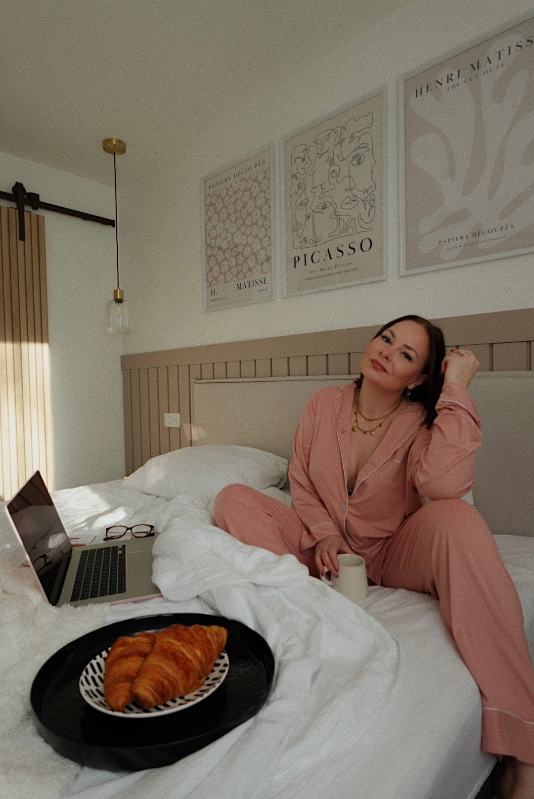 Ensemble de pyjama rose - CÔTELÉ