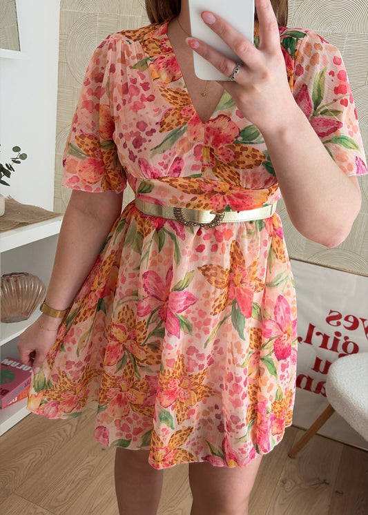 Robe courte orange - DINSA