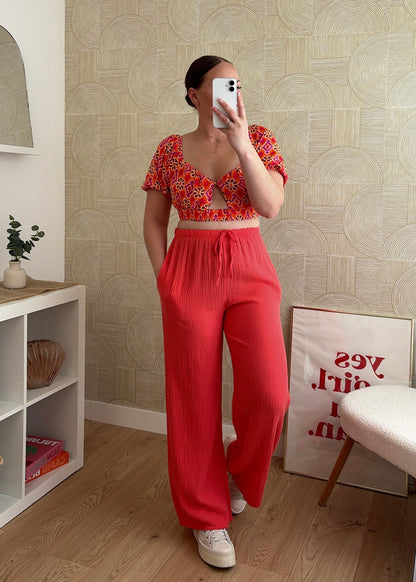 Pantalon corail - GAZE DE COTON