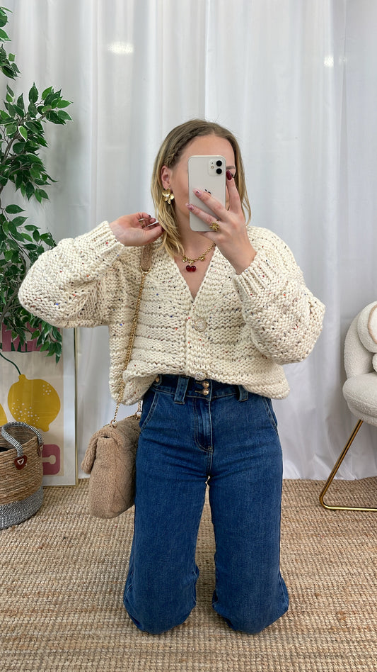 Cardigan beige DIRHIA