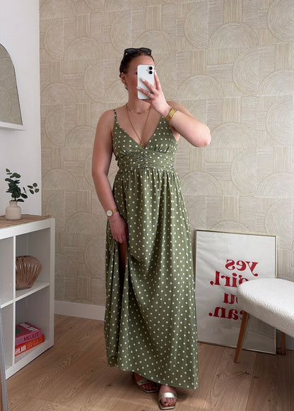 Robe longue olive - POIS