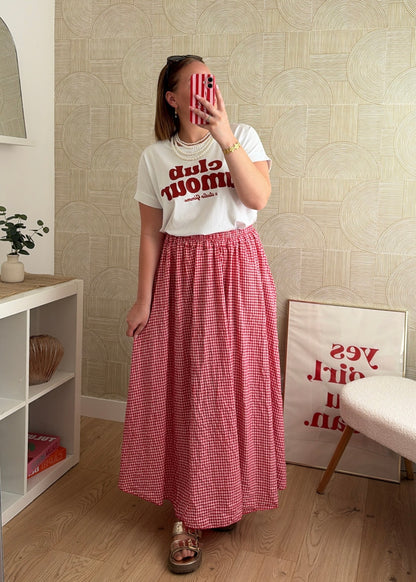 Jupe longue rouge - VICHY