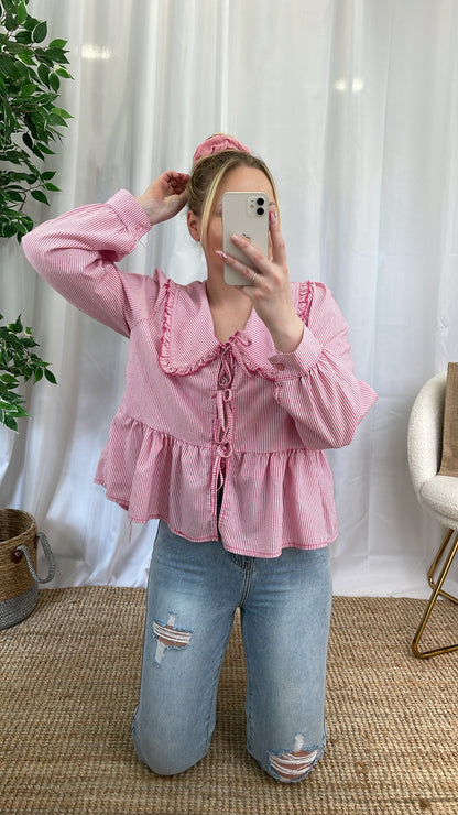 Blouse à nœuds ROXY - Rose