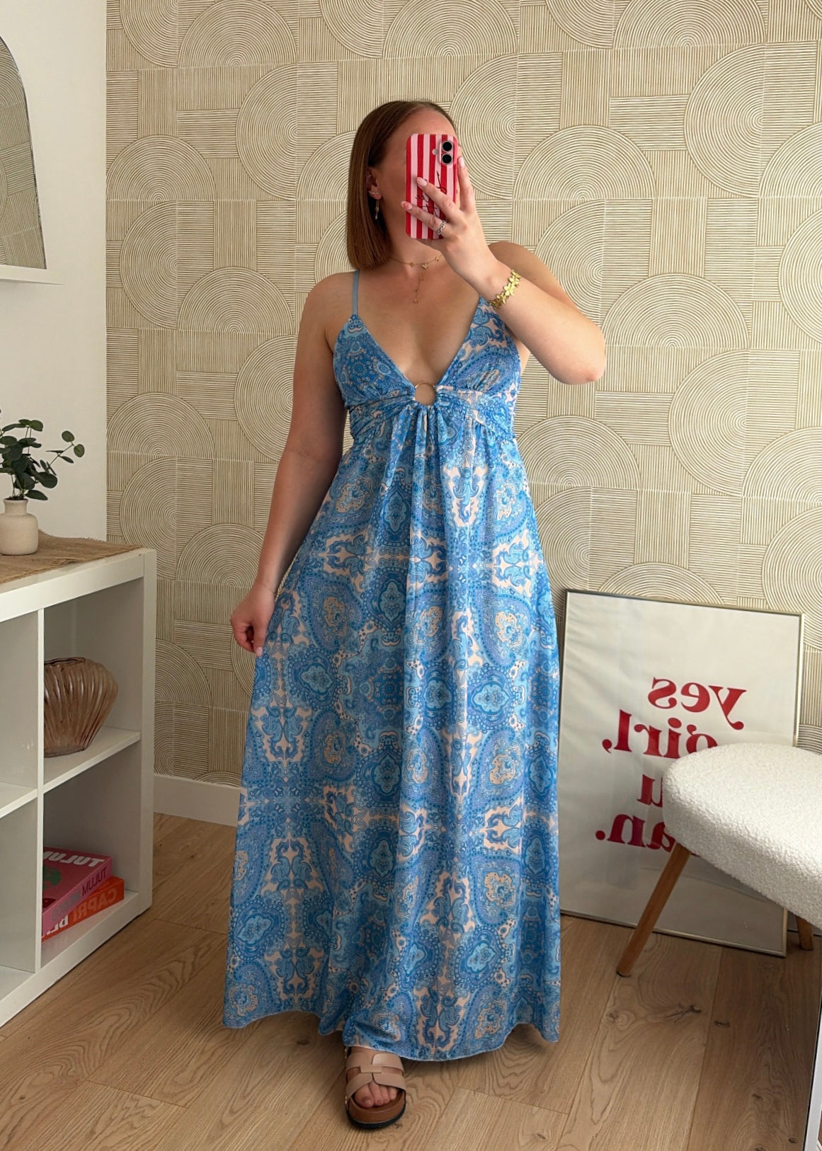 Robe longue bleue - SIENNA