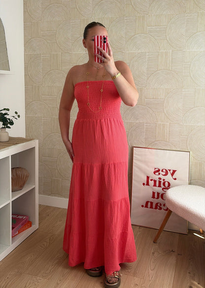 Robe bustier corail - MAËLYS