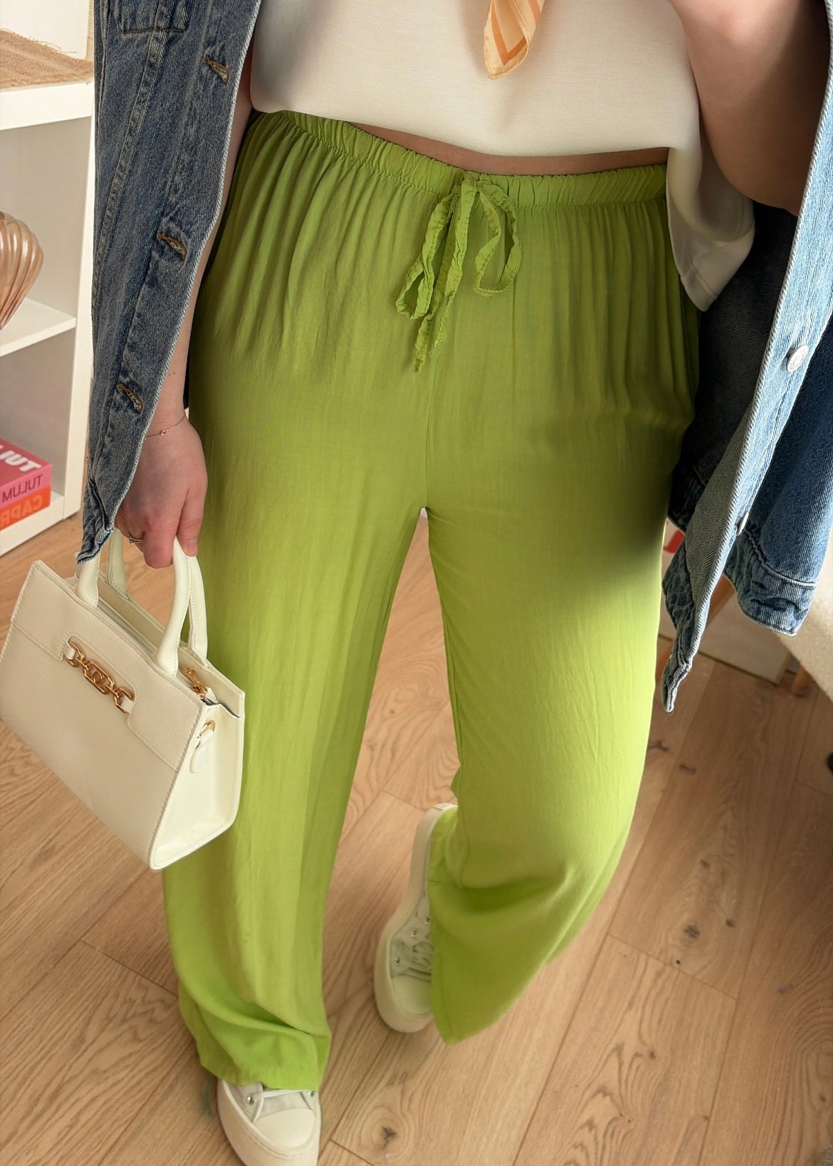 Pantalon fluide kiwi - CLAIRE