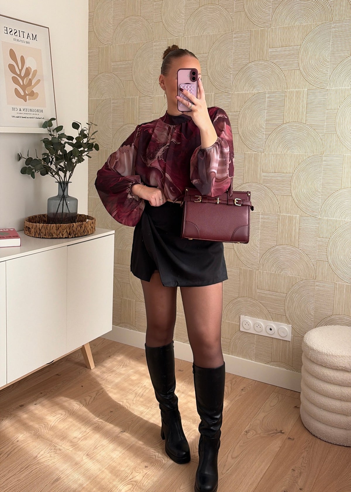 Blouse bordeaux - JULIETTE