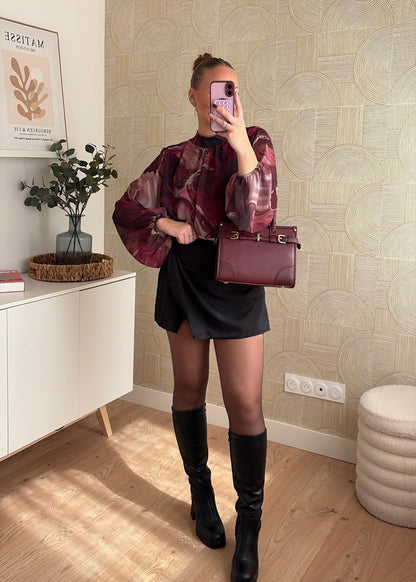 Blouse bordeaux - JULIETTE