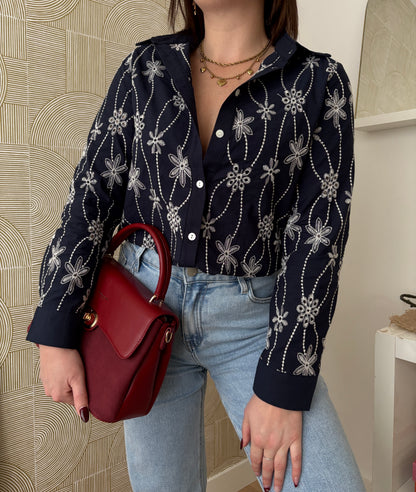 Chemise brodée - NAVYNE