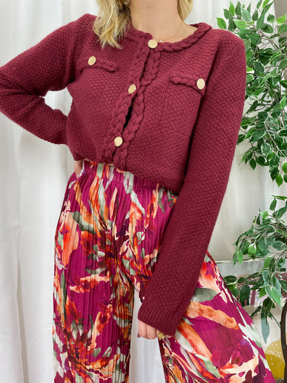 Cardigan bordeaux OLIANA