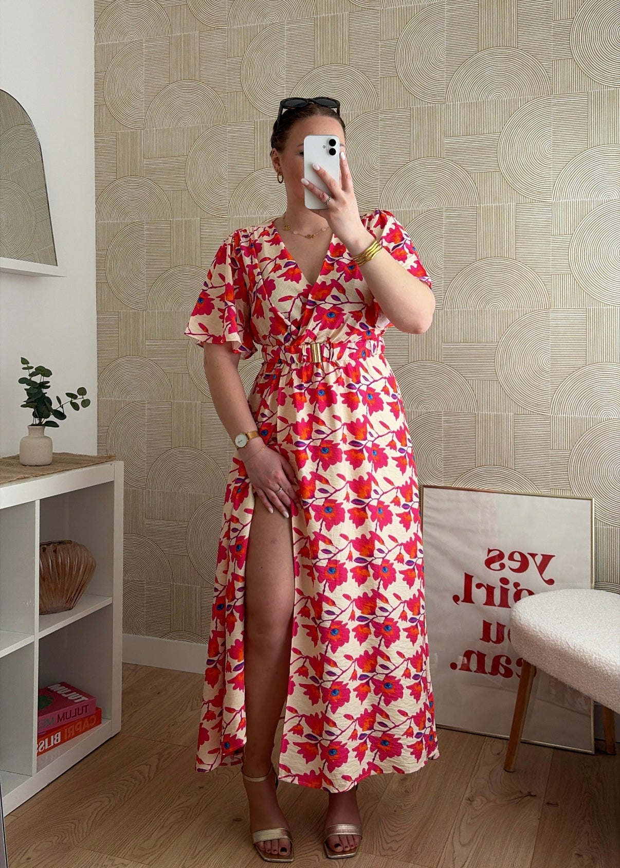 Robe fleurie - FUCHSIA