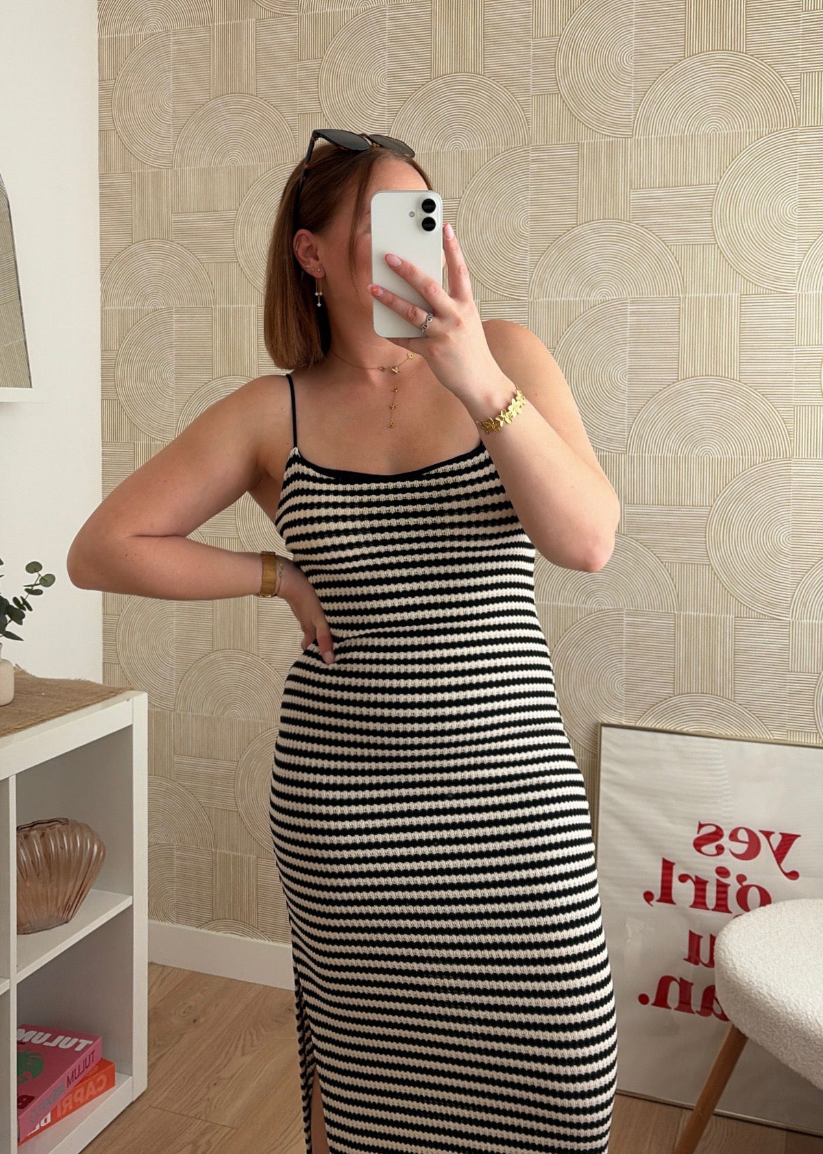 Robe marinière noire - RIVIERA