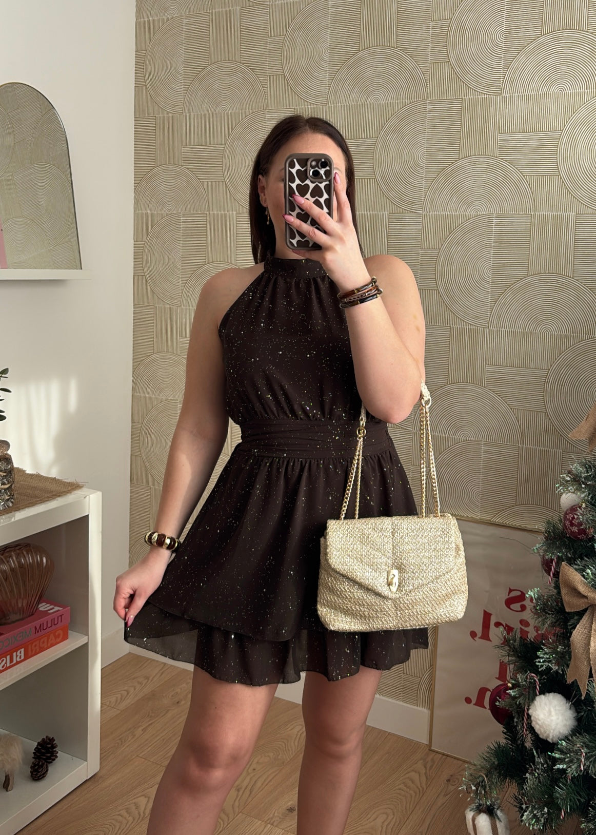 Robe courte choco "LA FLAMBOYANTE"