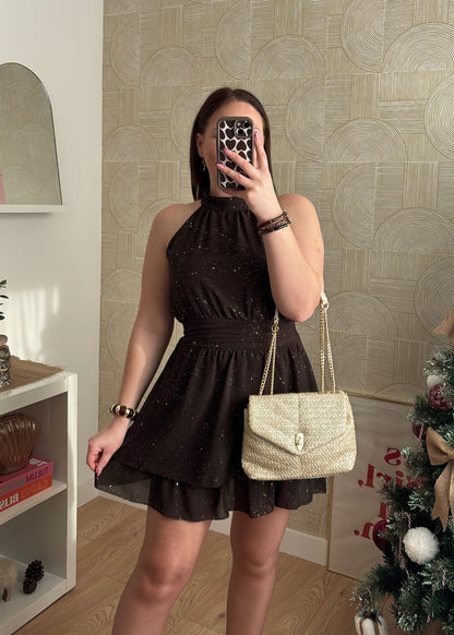 Robe courte choco "LA FLAMBOYANTE"