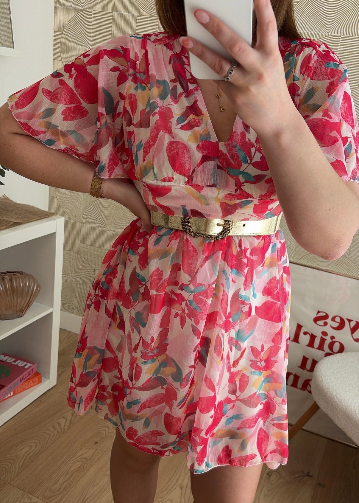 Robe courte rose - AZALÉE