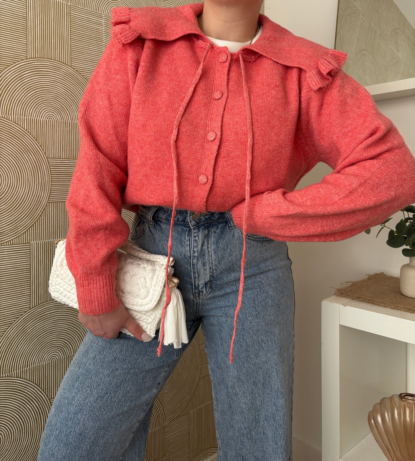Gilet maille corail - CLAUDIA