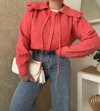 Gilet maille corail - CLAUDIA