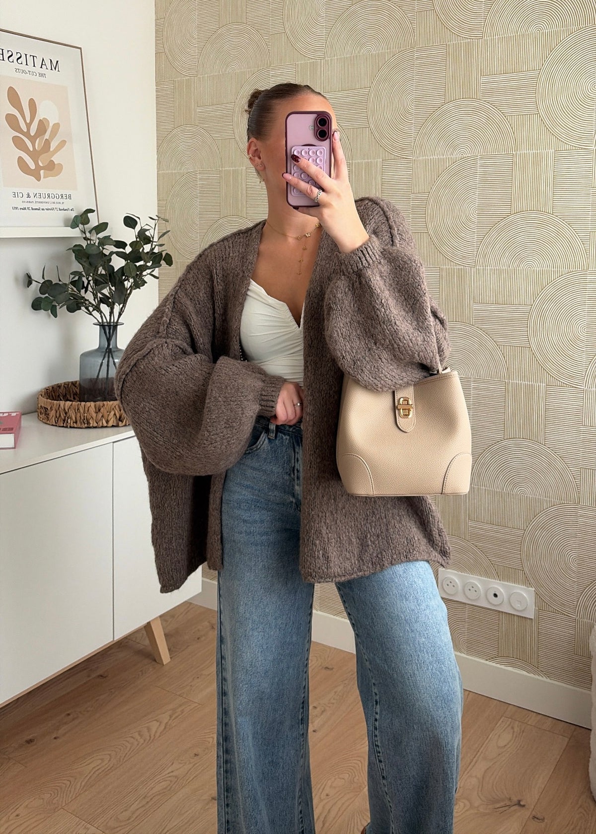 Gilet marron clair - CÉLIA
