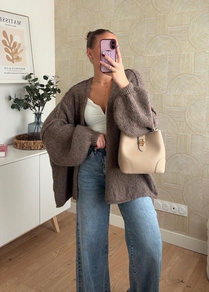 Gilet marron clair - CÉLIA
