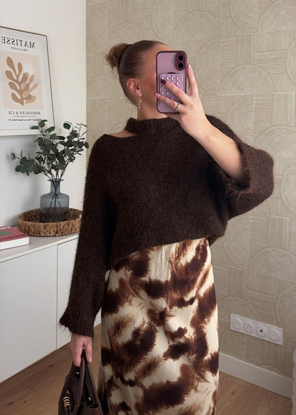 Pull asymétrique choco - ORIA