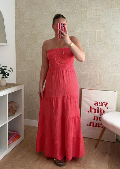 Robe bustier corail - MAËLYS