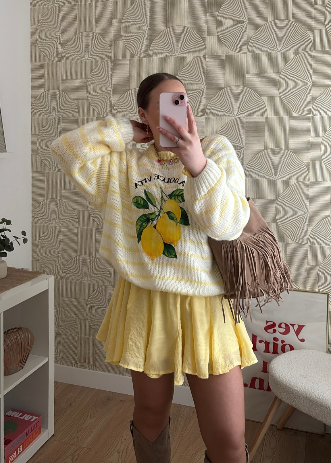 Pull marinière jaune - LEMON