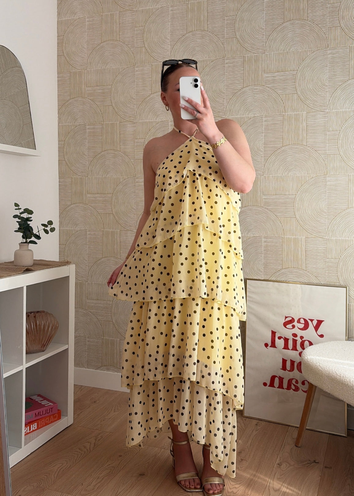 Robe à volants jaune - FLYA