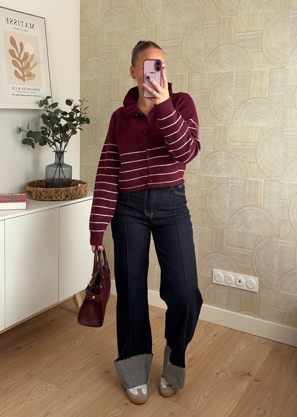 Gilet bordeaux - CLARA