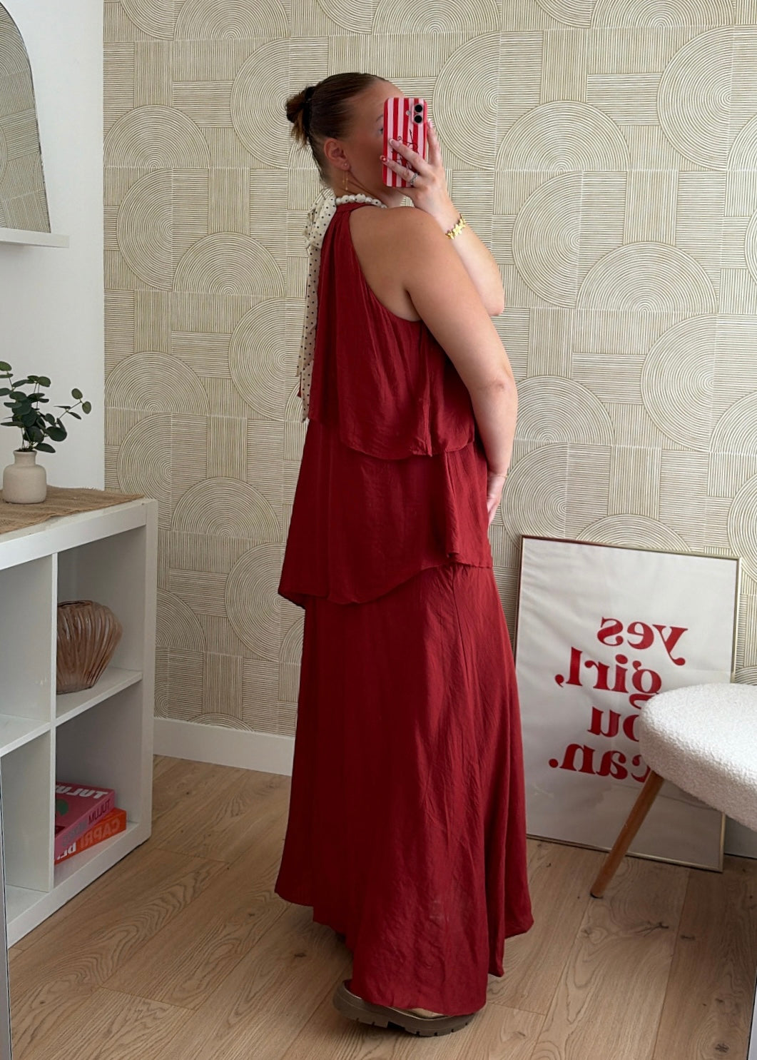 Robe longue rouille - ROMANE