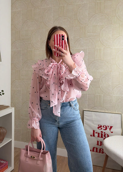 Blouse à coeurs - KAYLIA