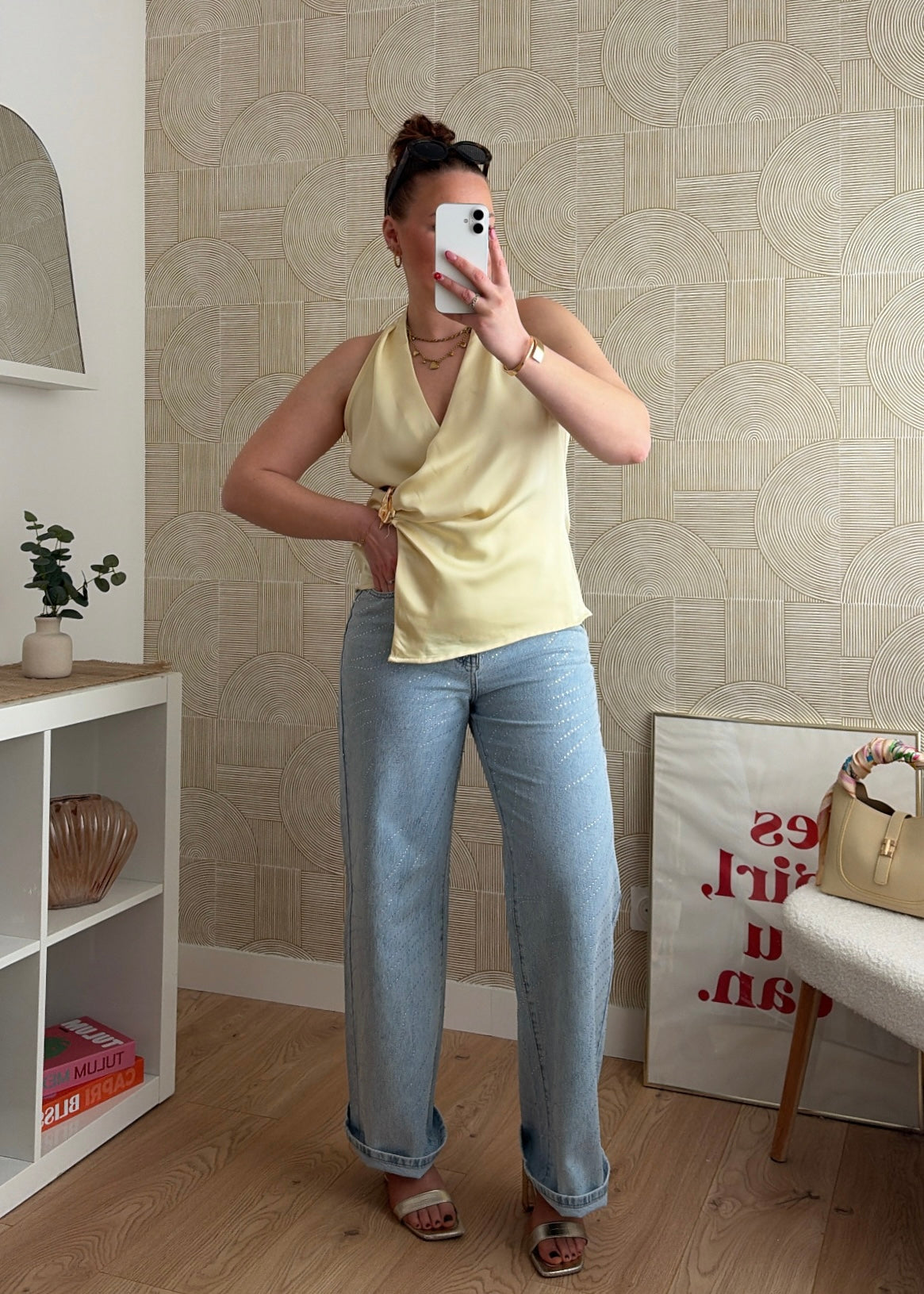 Top drapé jaune - BIJOU