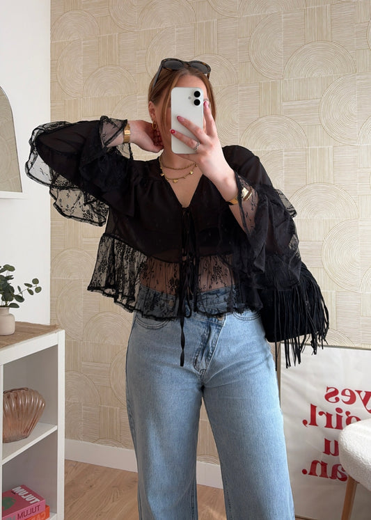 Blouse noire - DENTELLE