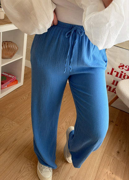 Pantalon azur - GAZE DE COTON