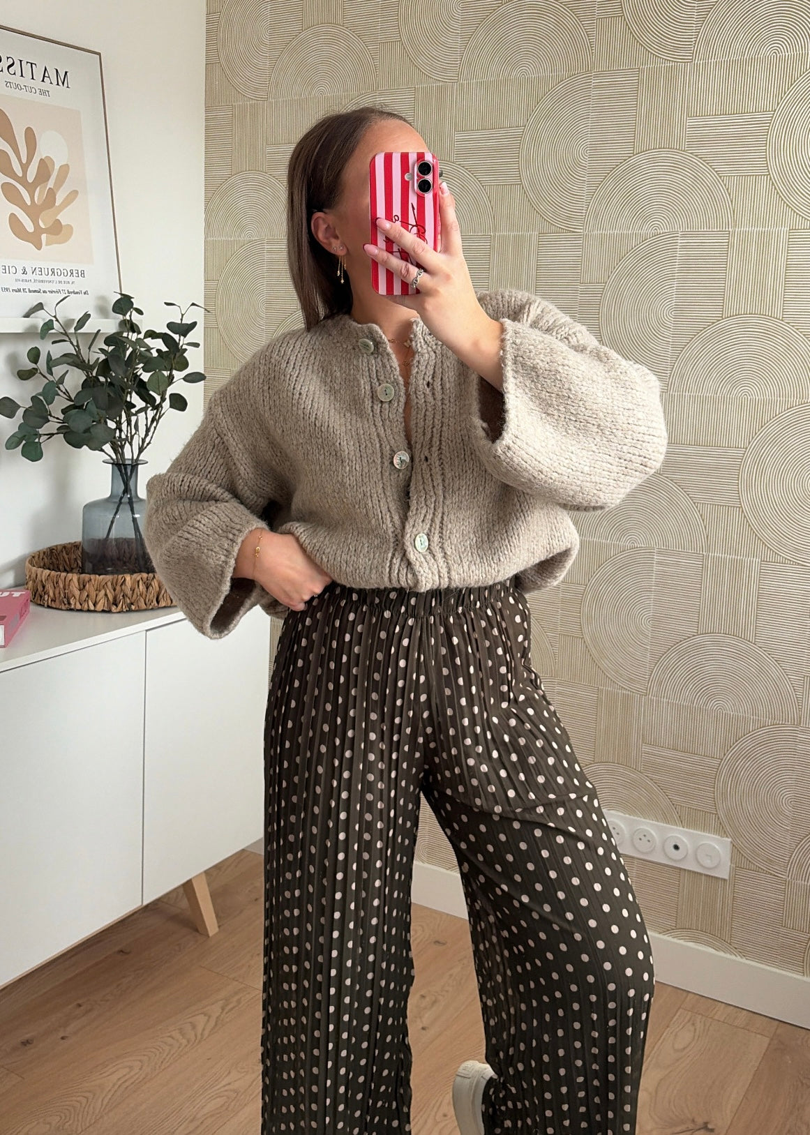 Pantalon plissé kaki - POIS