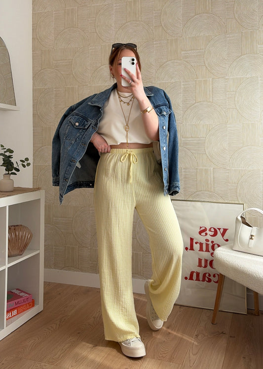 Pantalon jaune - GAZE DE COTON