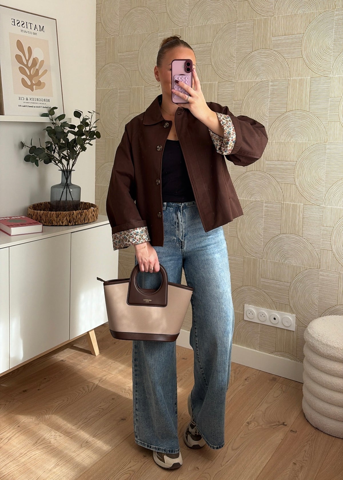 Trench choco à revers - LIBERTY