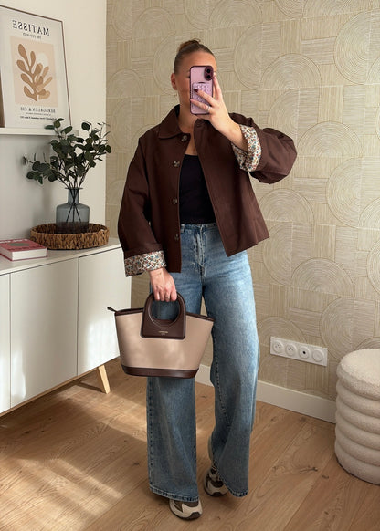 Trench choco à revers - LIBERTY
