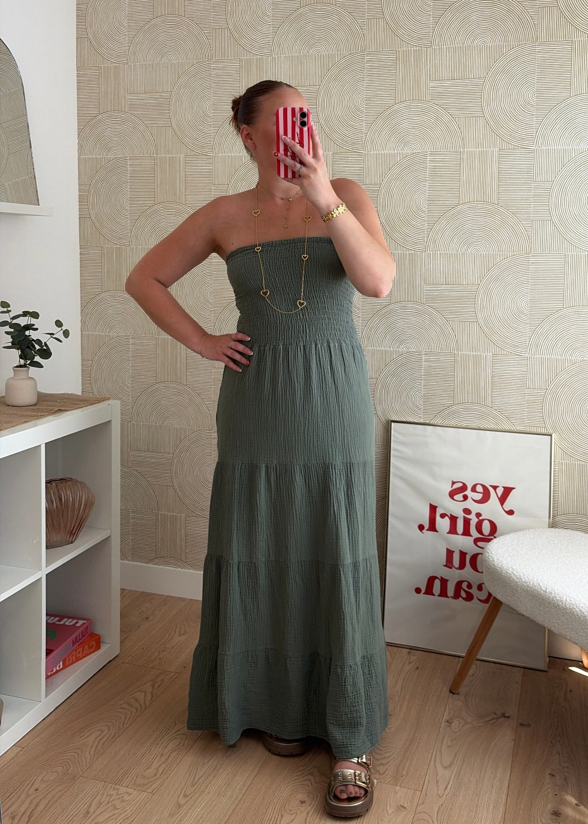 Robe bustier kaki - MAËLYS
