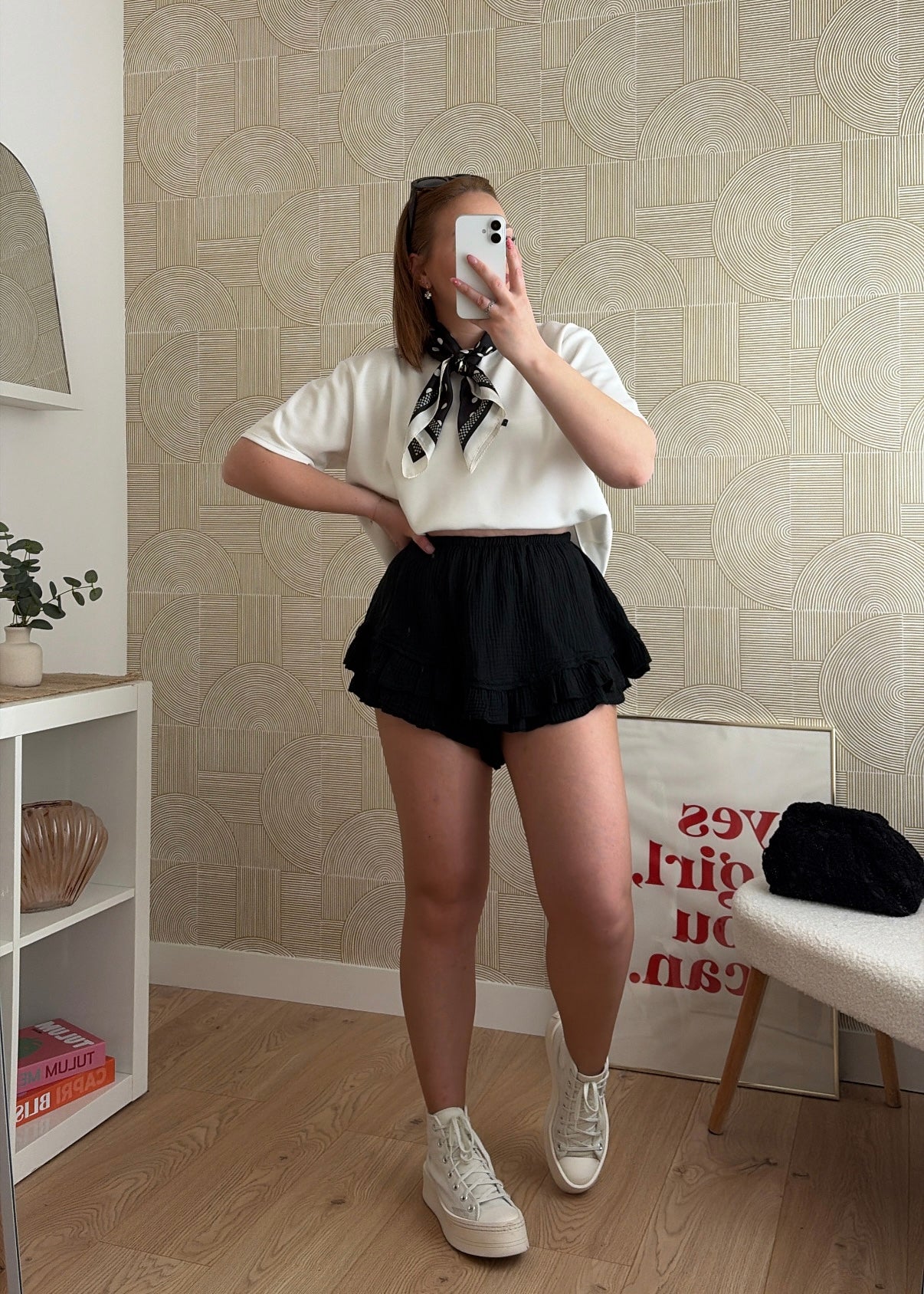 Jupe-short noire - GAZE DE COTON