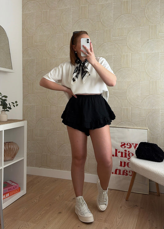 Jupe-short noire - GAZE DE COTON