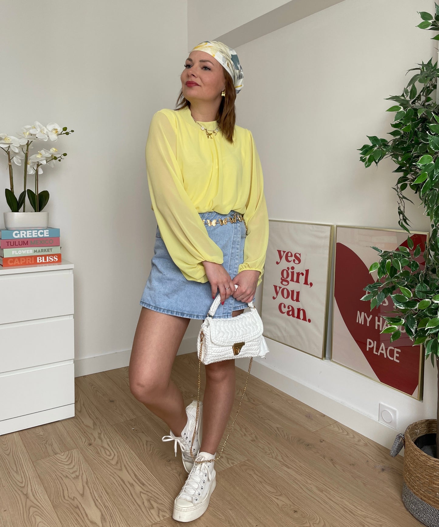 Blouse unie jaune MIA