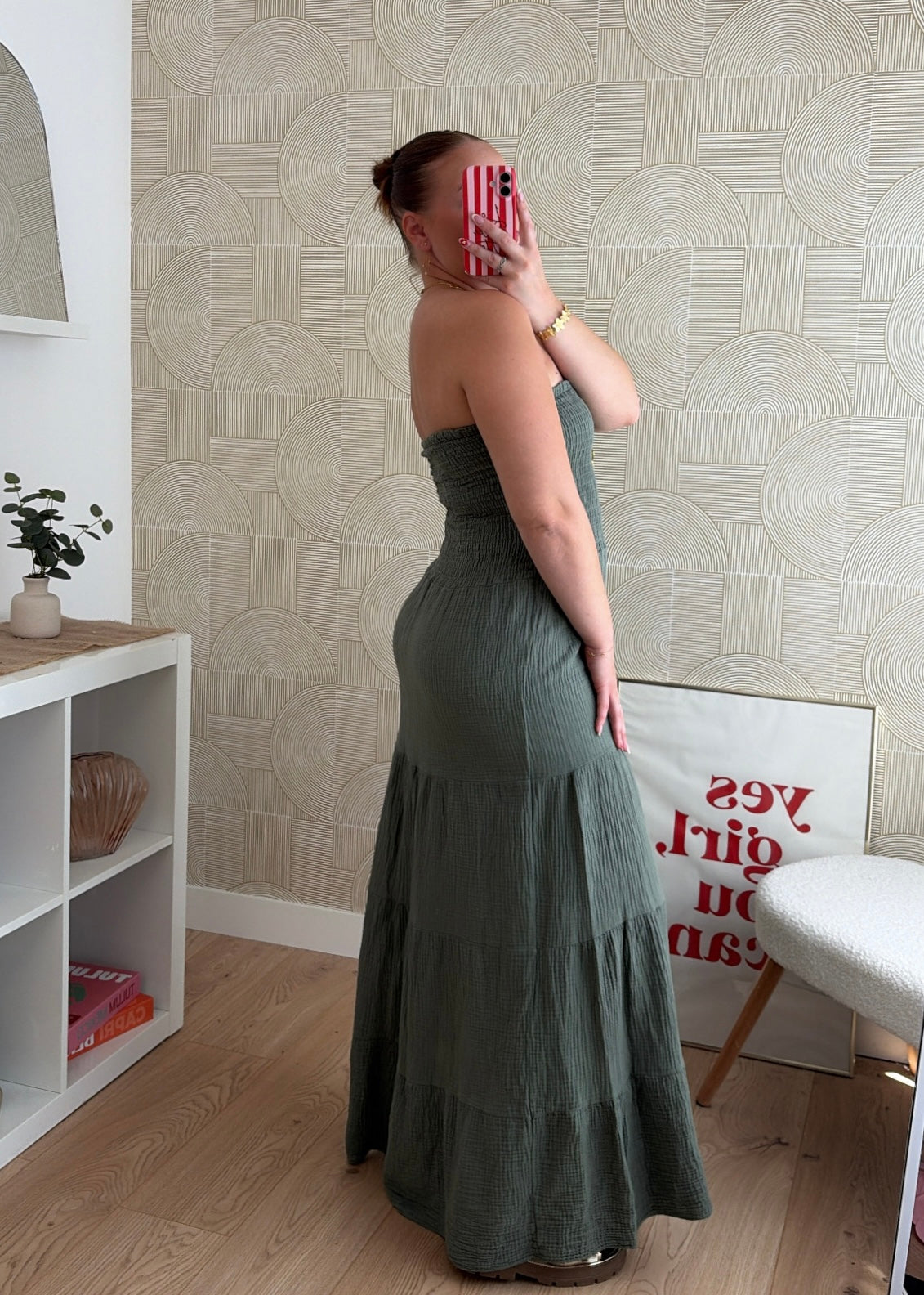 Robe bustier kaki - MAËLYS