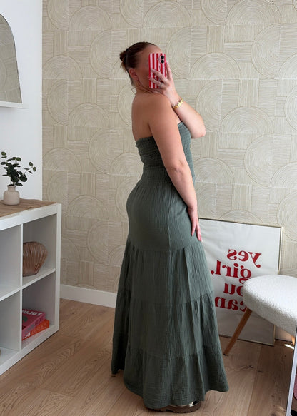 Robe bustier kaki - MAËLYS