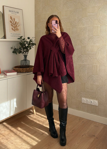 Poncho bordeaux - NATE