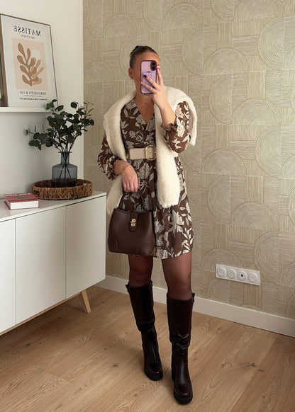Robe courte kaki - ALYAH