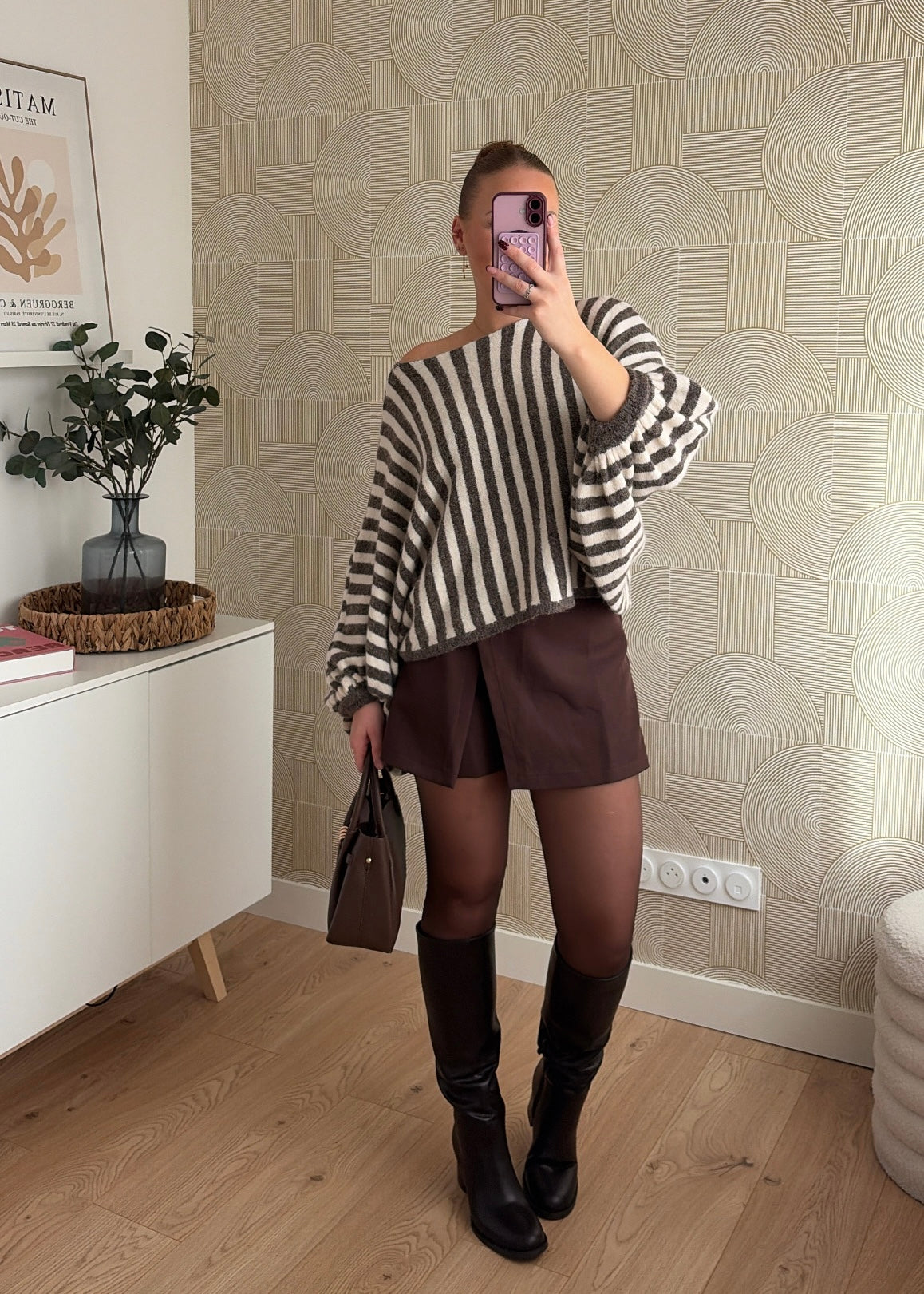 Jupe-short choco - ROMANE