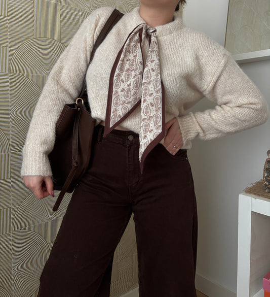 Pull foulard beige - ORIGINS