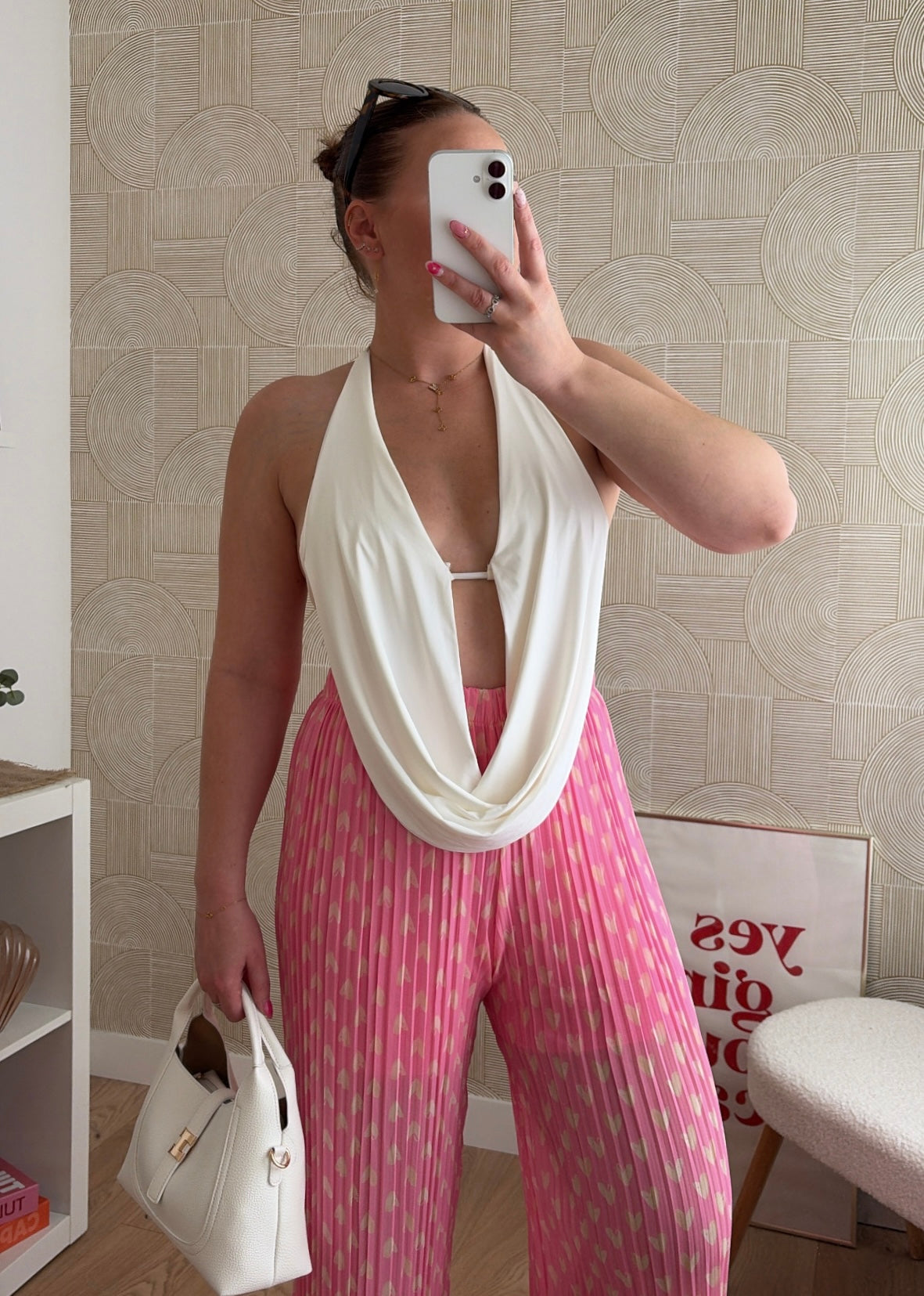 Top drapé blanc - IVORY
